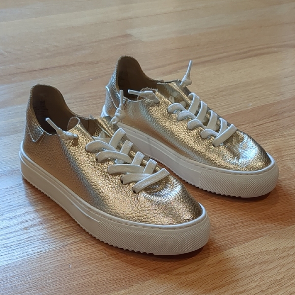 Gold Metallic Sneakers - Picture 1 of 4